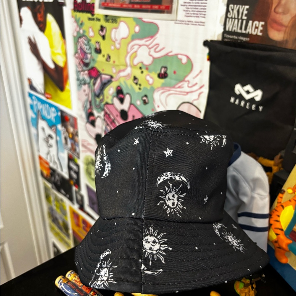 Black Sun and Moon Bucket Hat